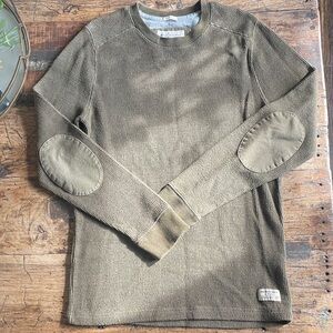 Abercrombie & Fitch Olive Waffle Knit Crew Sweater